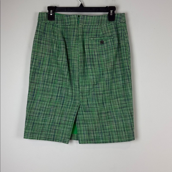 J. Crew No. 2 Green Tweed Pencil Skirt Size 6 - Picture 2 of 7